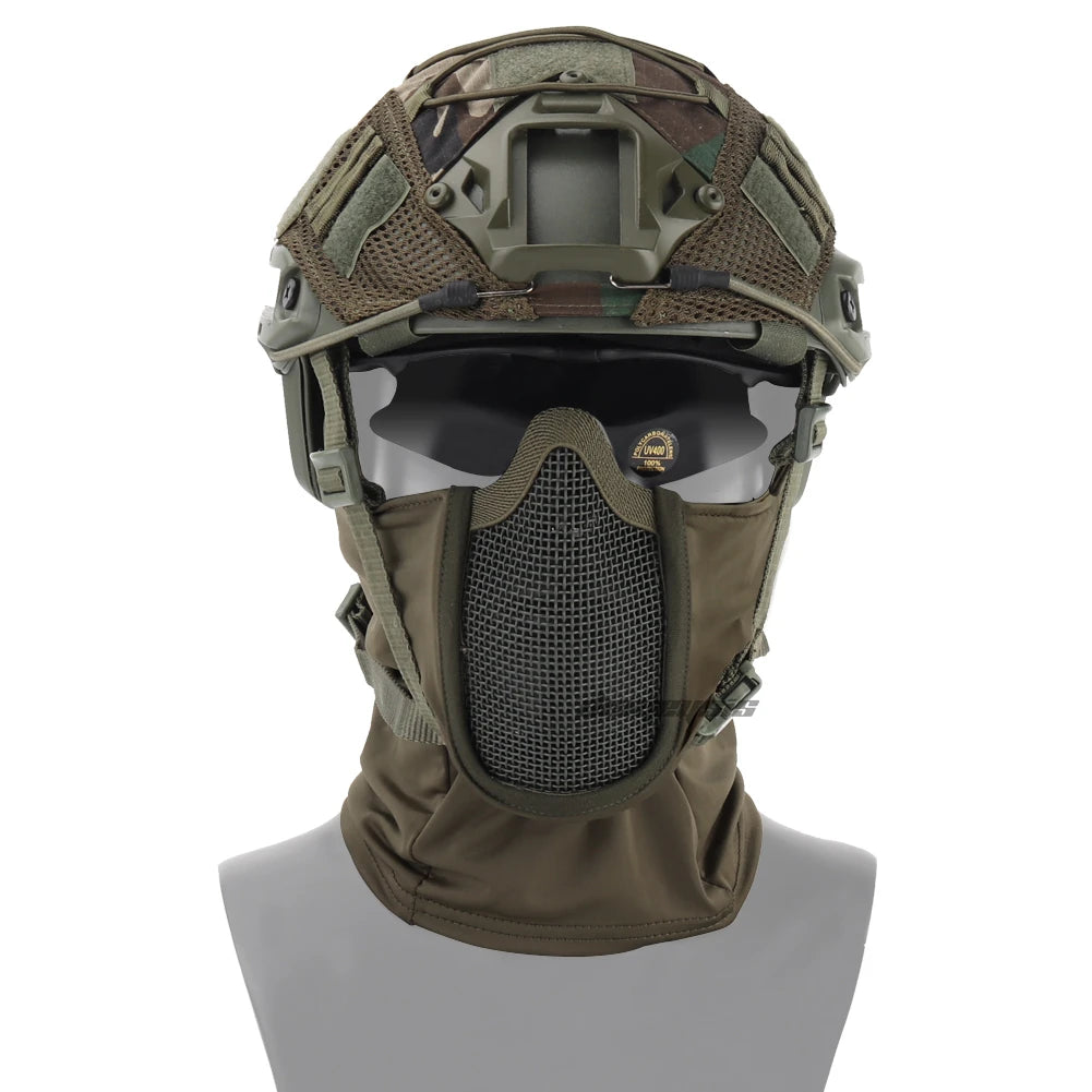 Tactical Headgear Mask Airsoft Paintball CS Steel Mesh Full Face Balaclava Masks Wargame  Cycling Soft Face Shield