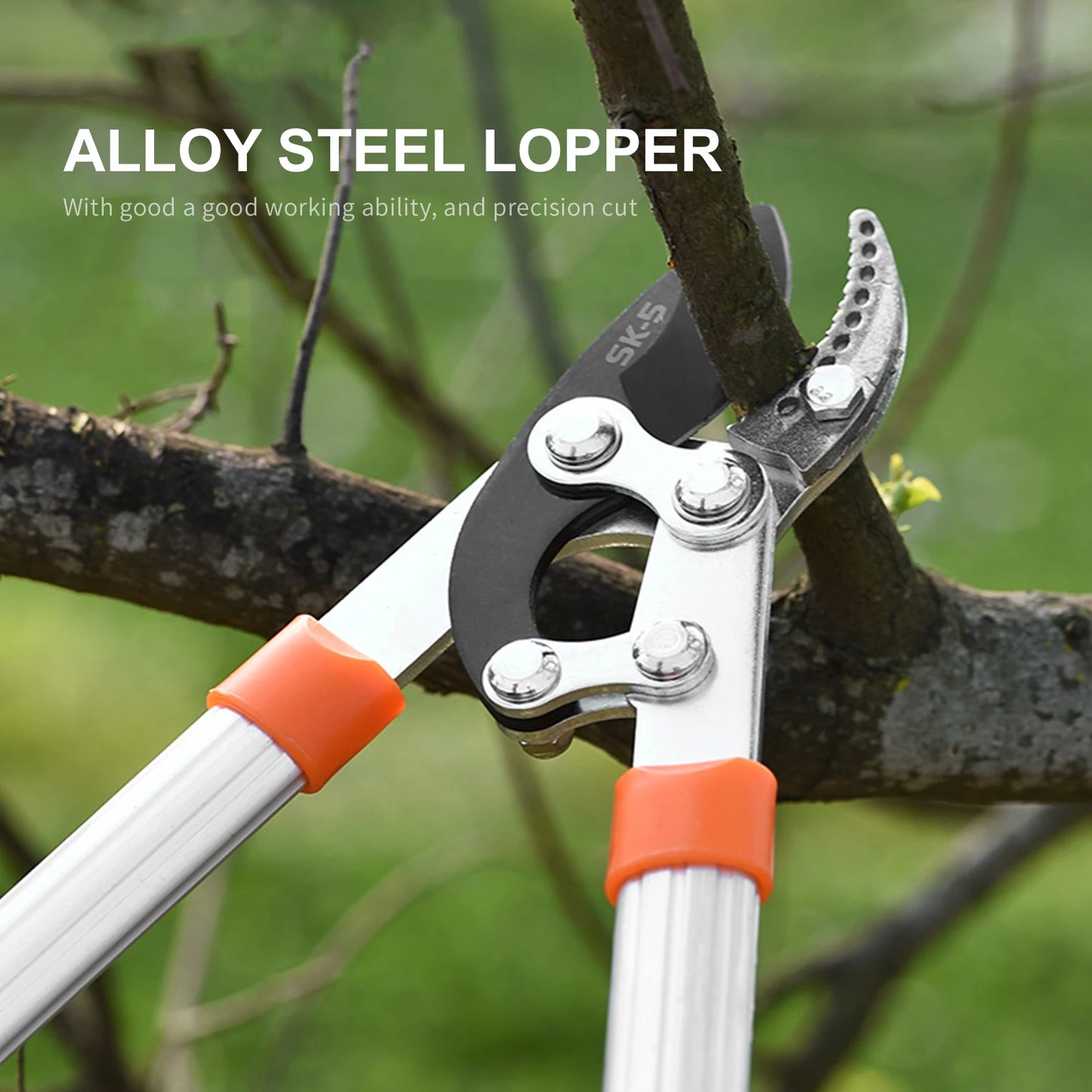 Long Length Scissor Hedge Anvil Shear Anti-Slip Grip Garden Pruning Hand Tool Ratchet Cut Tree Branch Garden Tools