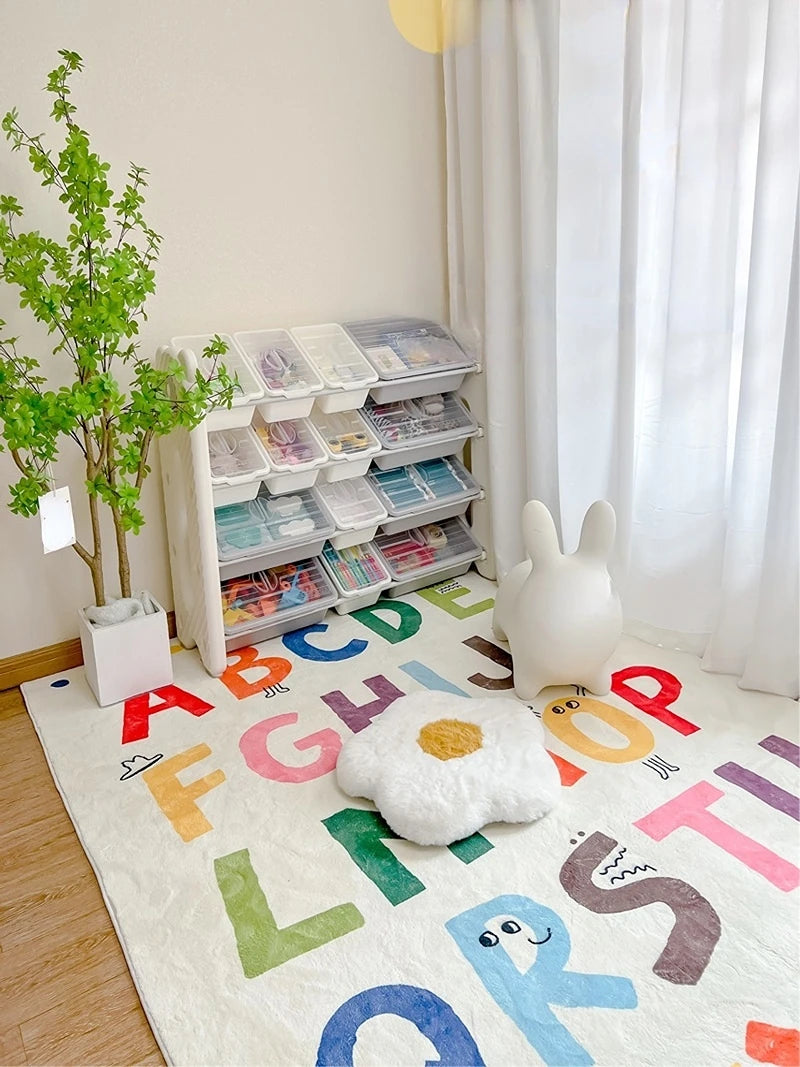 Carpet for Living Room Cartoon Large Area Children's Bedroom Cloakroom Plush Mat Home Decoration IG Coffee Tables Rug ковер 러그