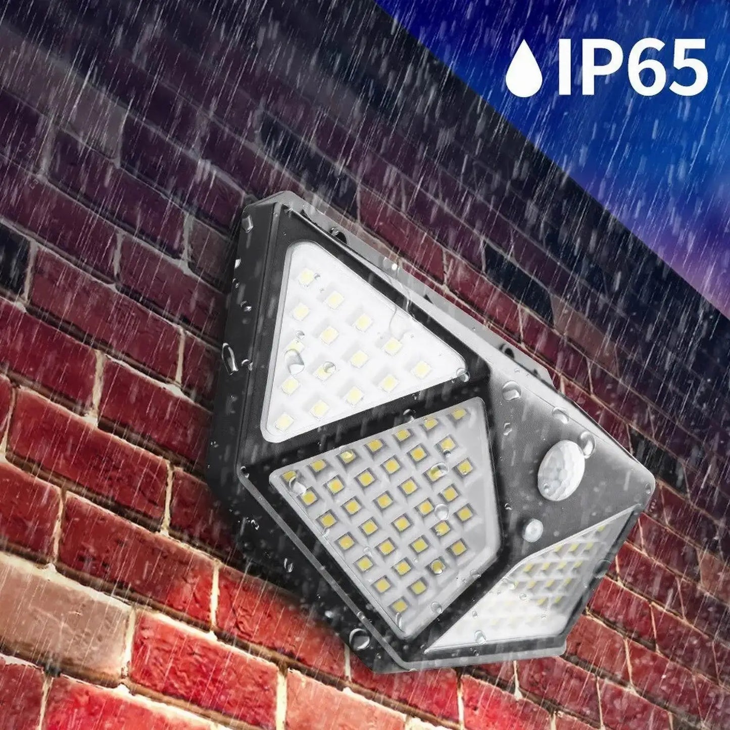 Solar Lights Outdoor 6 Pack, 100LED/3 Modes 270° Lighting Angle Motion Sensor Security Lights, IP65 Waterproof