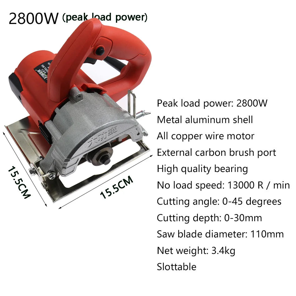 220V Multifunctional Electric Circular Saw Tools Wood Metal Marble Tile Brick Household High Power Cutting Machine