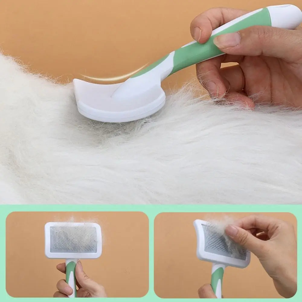 Pet Hair Shedding Comb Dog Cat Brush Grooming Long Hair Indoor Cats Brush Hair Remover Cleaning Beauty Slicker Pet Supplies