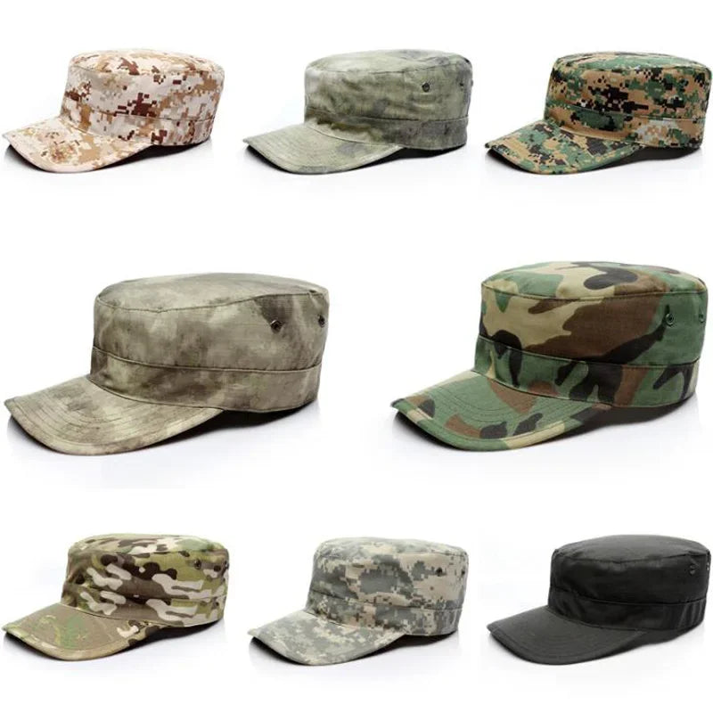 Men's Tactical Cap Blank Plain Camo Fitted Hats Multicam Caps Baseball Desert FG Camouflage Cap Hat Gear