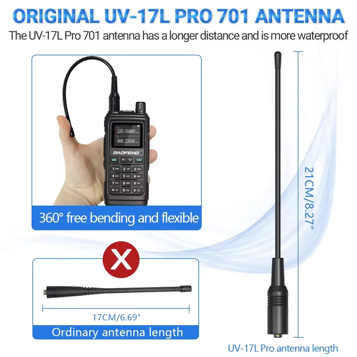 BaoFeng UV-17M Walkie Talkies Six Bands Wireless Copy Frequency Poweful Two Way Radio Long Range Ham Radio UHF VHF For HunTing