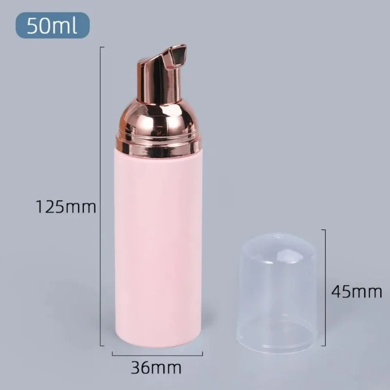 10PCS 50ml Plastic Pump Foam Bottle Fillable Mousse Facial Cleanser Foam Dispenser Shampoo Pump Bottle Cosmetic Empty Container