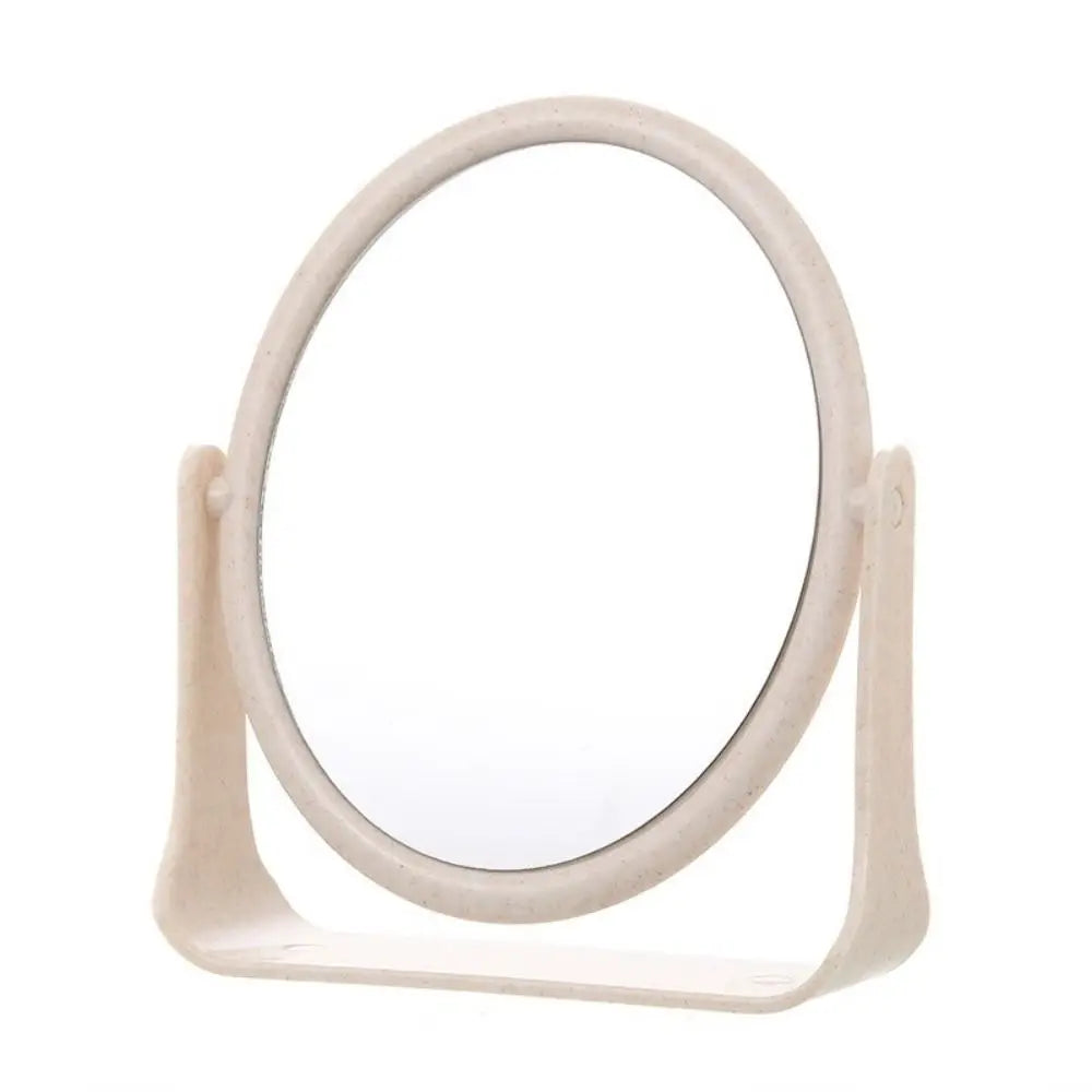 Foldable Desktop Makeup Mirror 360 Degree Rotating Double Sided Princess Mirror Adjustable With Stand Square Round Mirror Home