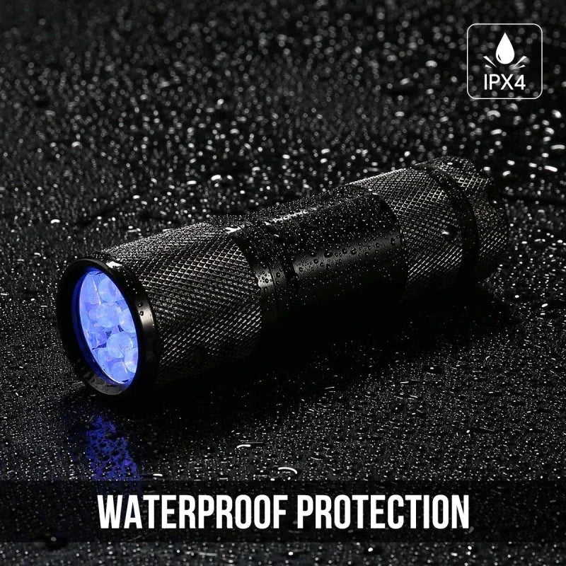 1-10Pcs UV Flashlights 395nm Black Light 9 LED Ultraviolet Lamp Torch UV Light Detector for Pet Urine Stains Bug