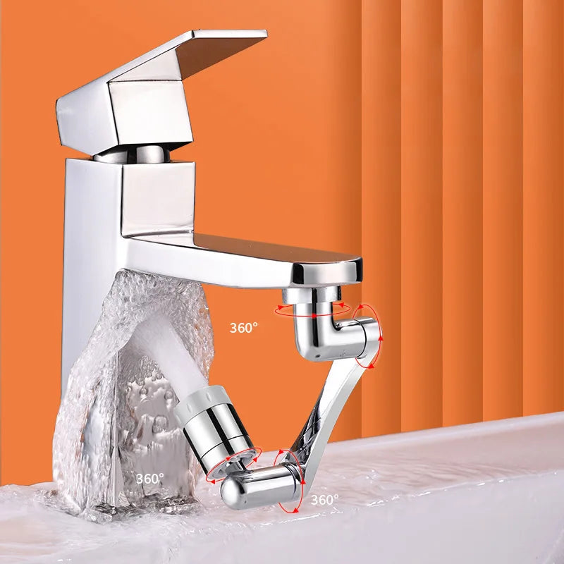 Copper Faucet Extender Aerator Bubbler Nozzle 1080° Universal Rotation Faucet Sprayer Head for Kitchen Tap Washbasin Robot Arm