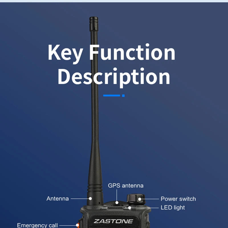 ZASTONE UV008 DMR Walkie Talkie Digita Two Way Radio Dual band 10W Dual time slot Walkie-talkie GPS