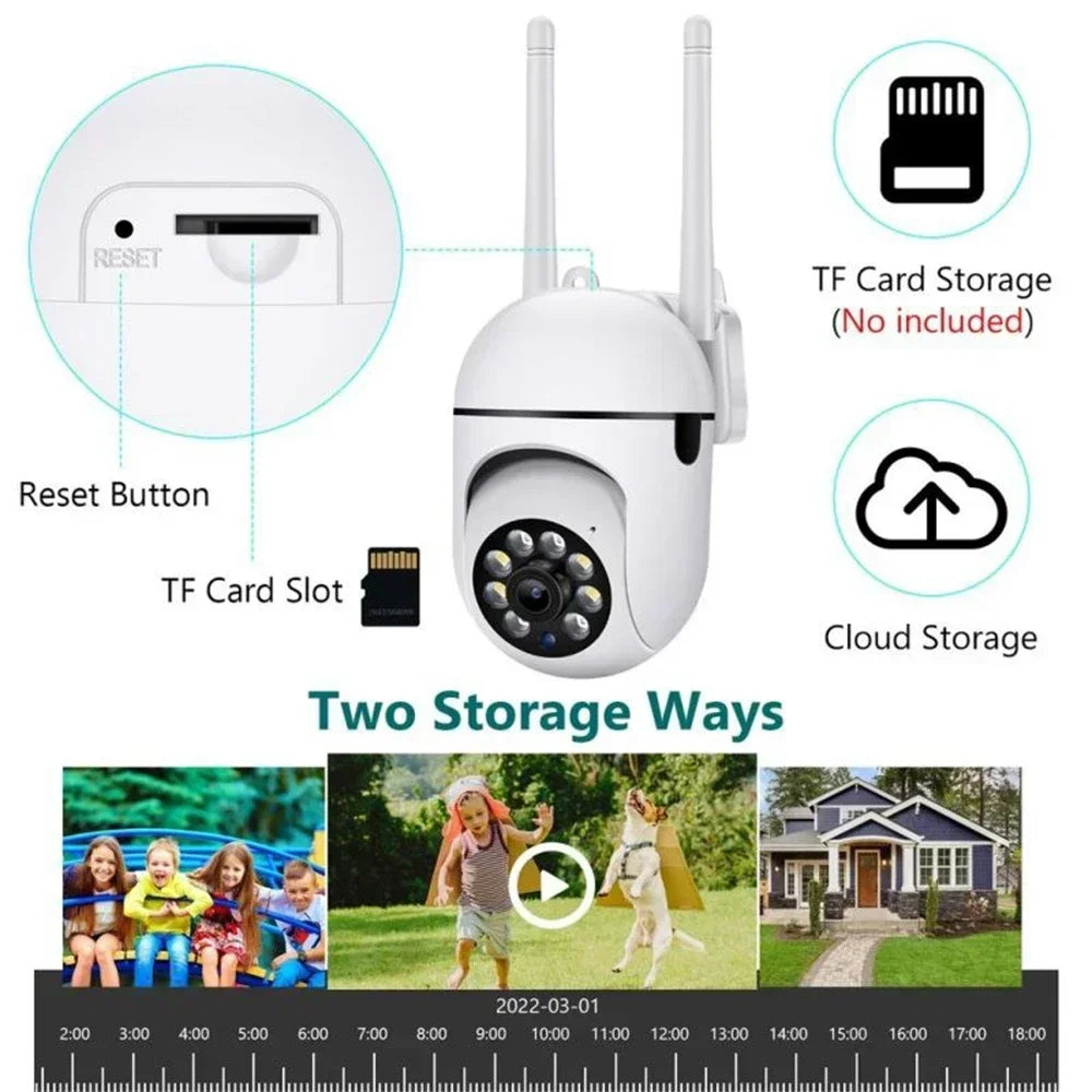 8MP Wireless Security Surveillance PTZ Camera Wifi IP Outdoor 4X Zoom Cameras AI Human Tracking Two-way Audio HD Night Color Cam