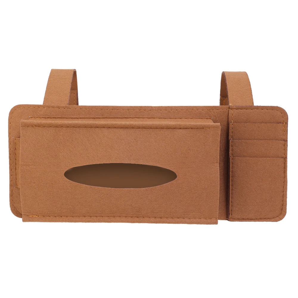 Car Multifunctional Felt Tissue Box Sun Visor Storage Bag Cars Creative Document Storage Pocket Usual Auto Interior Accessories