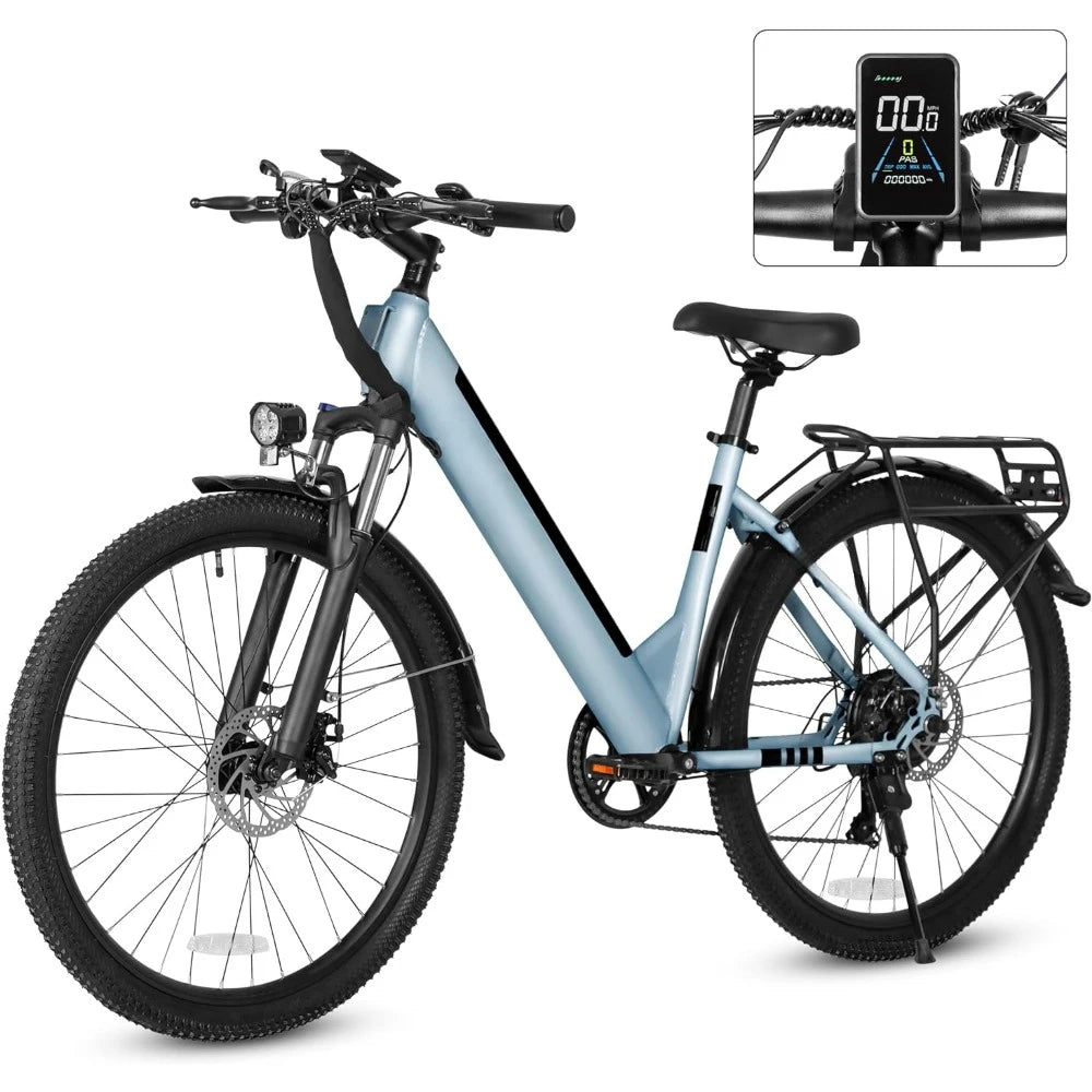 Electric Bike, UL 2849 Certified, Step Through Electric Bicycle with 350W Motor, 36V 9Ah Removable Battery, 20MPH E-Bikes