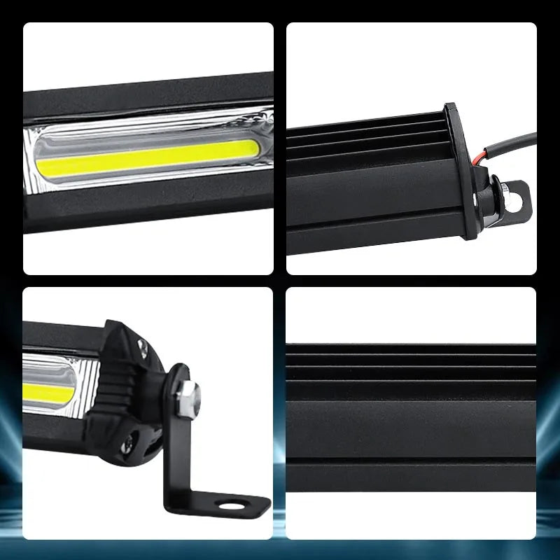 Car LED Work Light 12V 24V LED Spotlight Work Light Bar 6500K Strip Spot Fog Lamp For Auto Truck Lorry Trailer SUV Vehicle