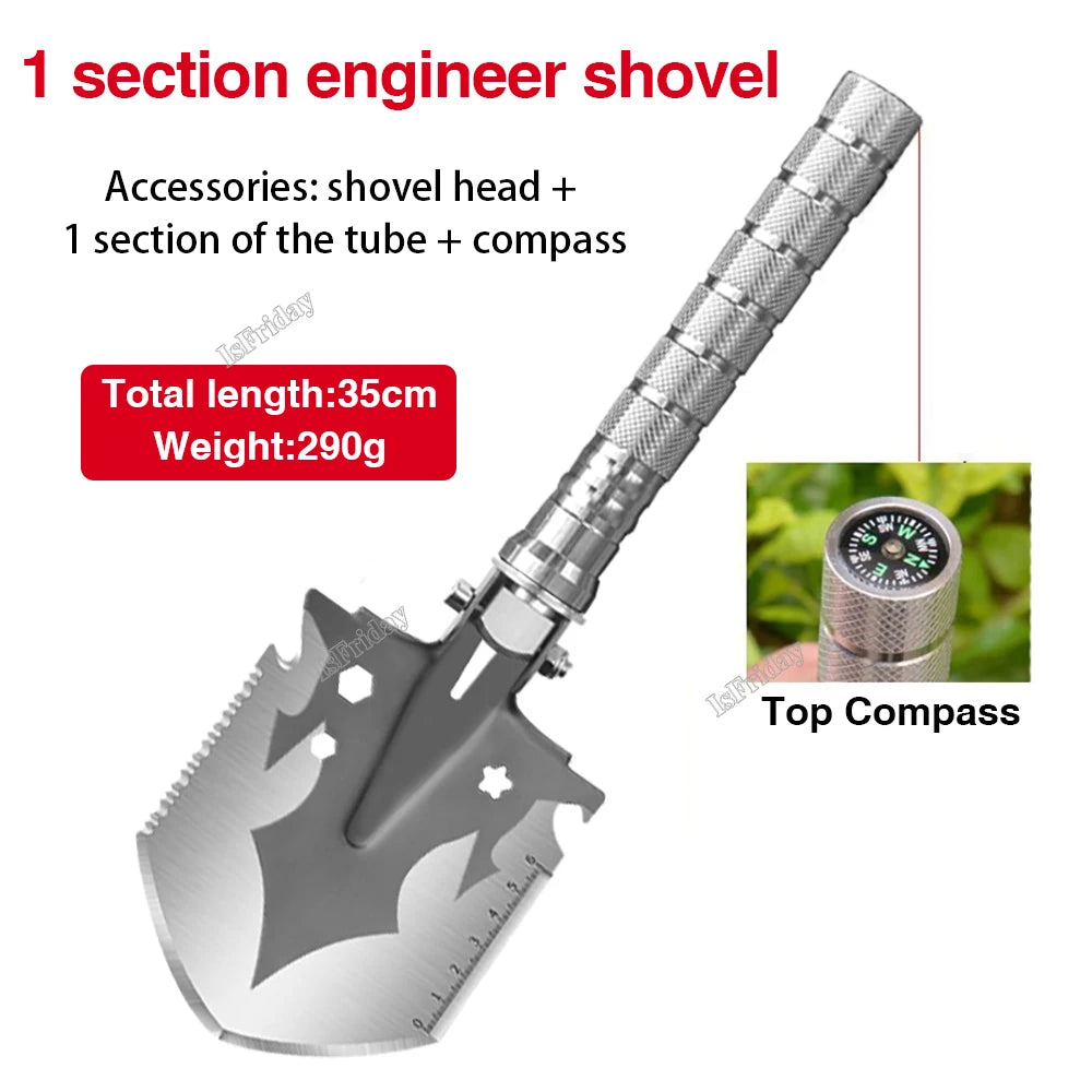 Multi-Function Folding Military Shovel, Engineer Shovel, Survival Garden Tools, Outdoor Vehicle, Camping, Fishing, 35-81cm