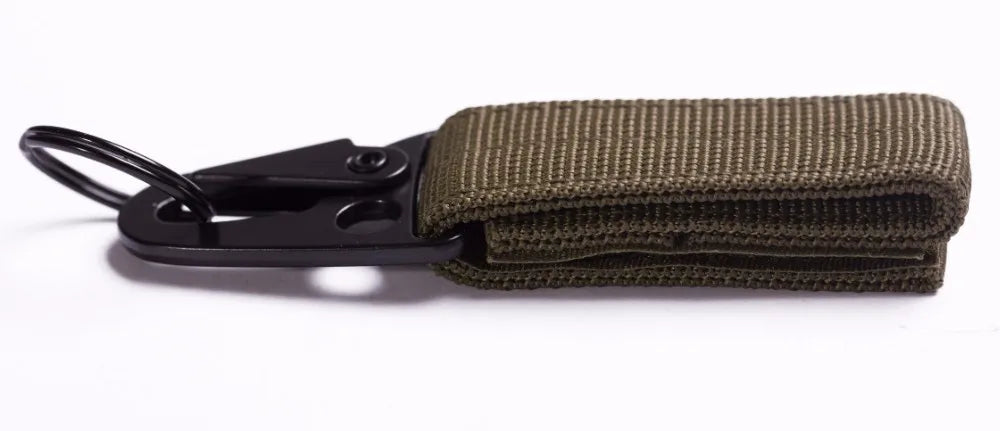 Tactical Molle Hook-Webbing Keychain-Key Ring Holder Hunting Gear Keeper Pouch Key Chain Nylon Belt Keychain EDC Molle Webbing