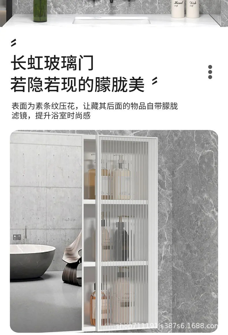 Bathroom Wall Cabinet Mirror Makeup Medicine Cabinet Wall Mounted Bathroom LED Mirror with Storage Cabinet with Vanity Mirror