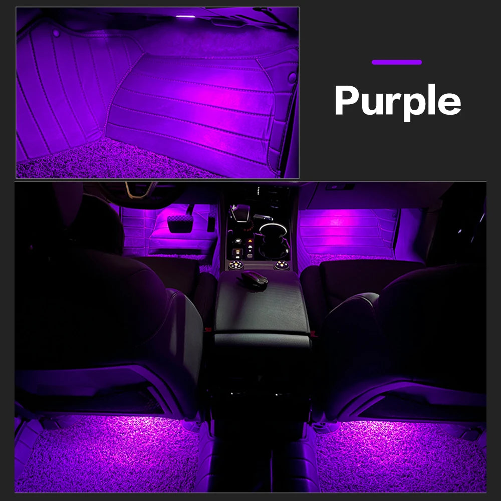 LED Car Footwell Light Bulb Interior Atmosphere Lamp Decorative Accessories For VW Tiguan MK1 MK2 2007- 2022 2021 2020 2019 2018