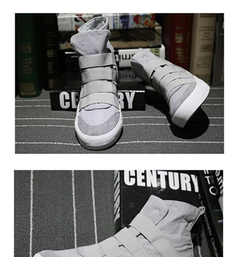 New 2024 High Top Men Shoes Flats Slip On Casual Shoes Male Canvas Shoes Plimsolls Espadrilles Man Trainers Zapatillas Hombre