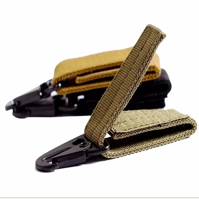 Tactical Molle Hook-Webbing Keychain-Key Ring Holder Hunting Gear Keeper Pouch Key Chain Nylon Belt Keychain EDC Molle Webbing