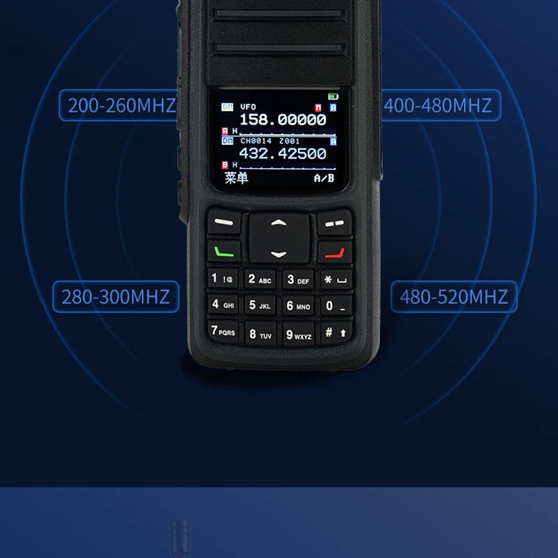 ZASTONE UV008 DMR Walkie Talkie Digita Two Way Radio Dual band 10W Dual time slot Walkie-talkie GPS