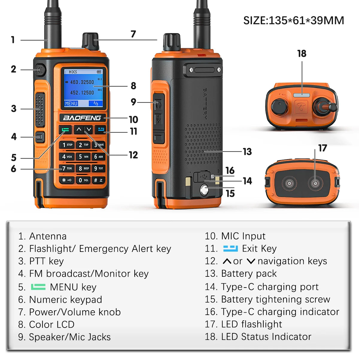 baofeng UV17 walkie talkie long range portable station fm powerful radio station hunting ham two way radio Wireless set receiver