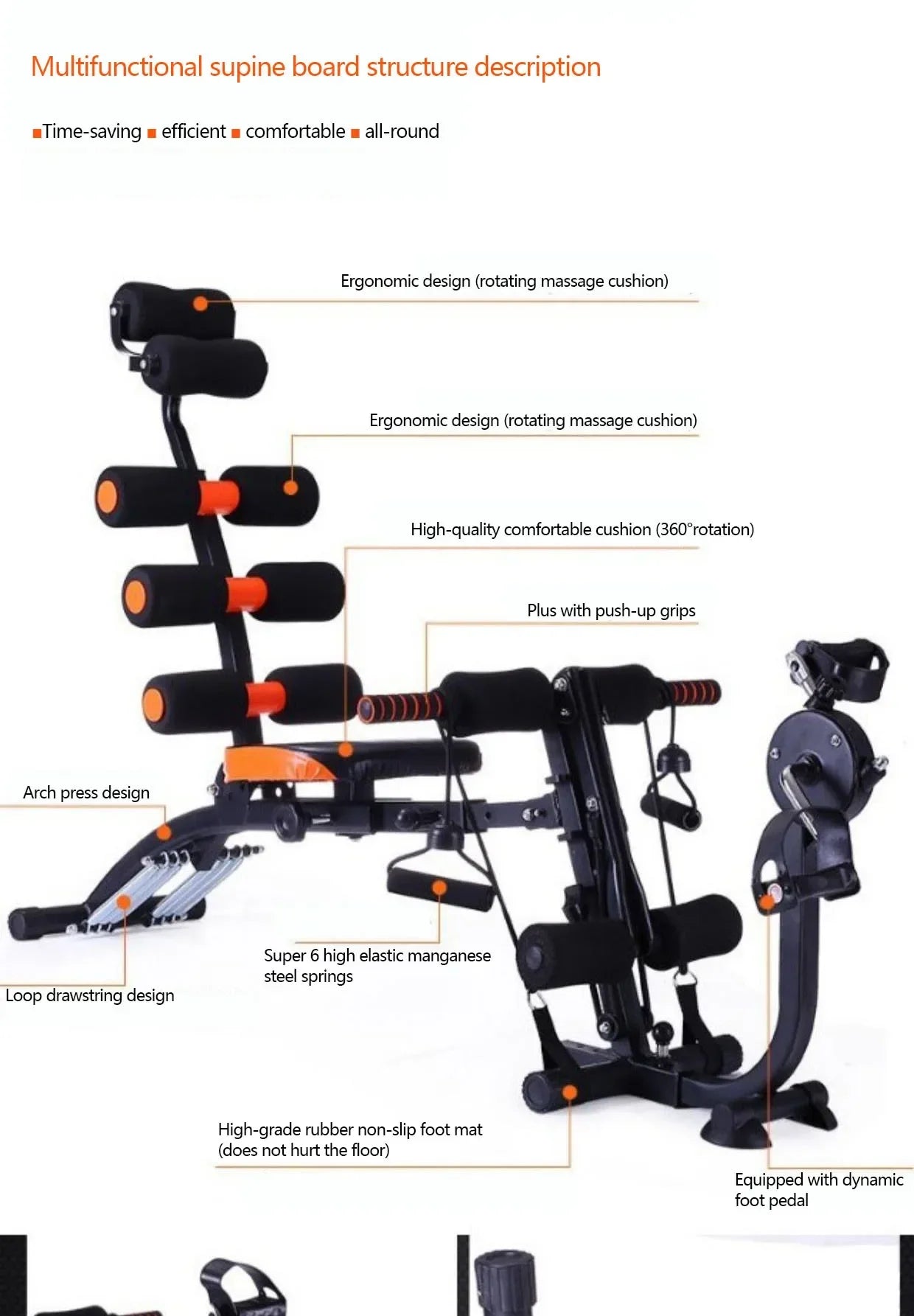 Multifunctional Abdominal Abdominal Machine Supine Board Sit-up Assist Fitness Equipment Home Exercise Abdominal Muscle Assist