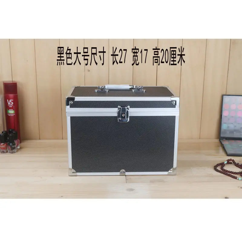 2023 Professional Makeup Bag Women Cosmetic Case Alloy Female Korean Make Up Organizers Box Large Capacity Jewelry Cosmetic Box