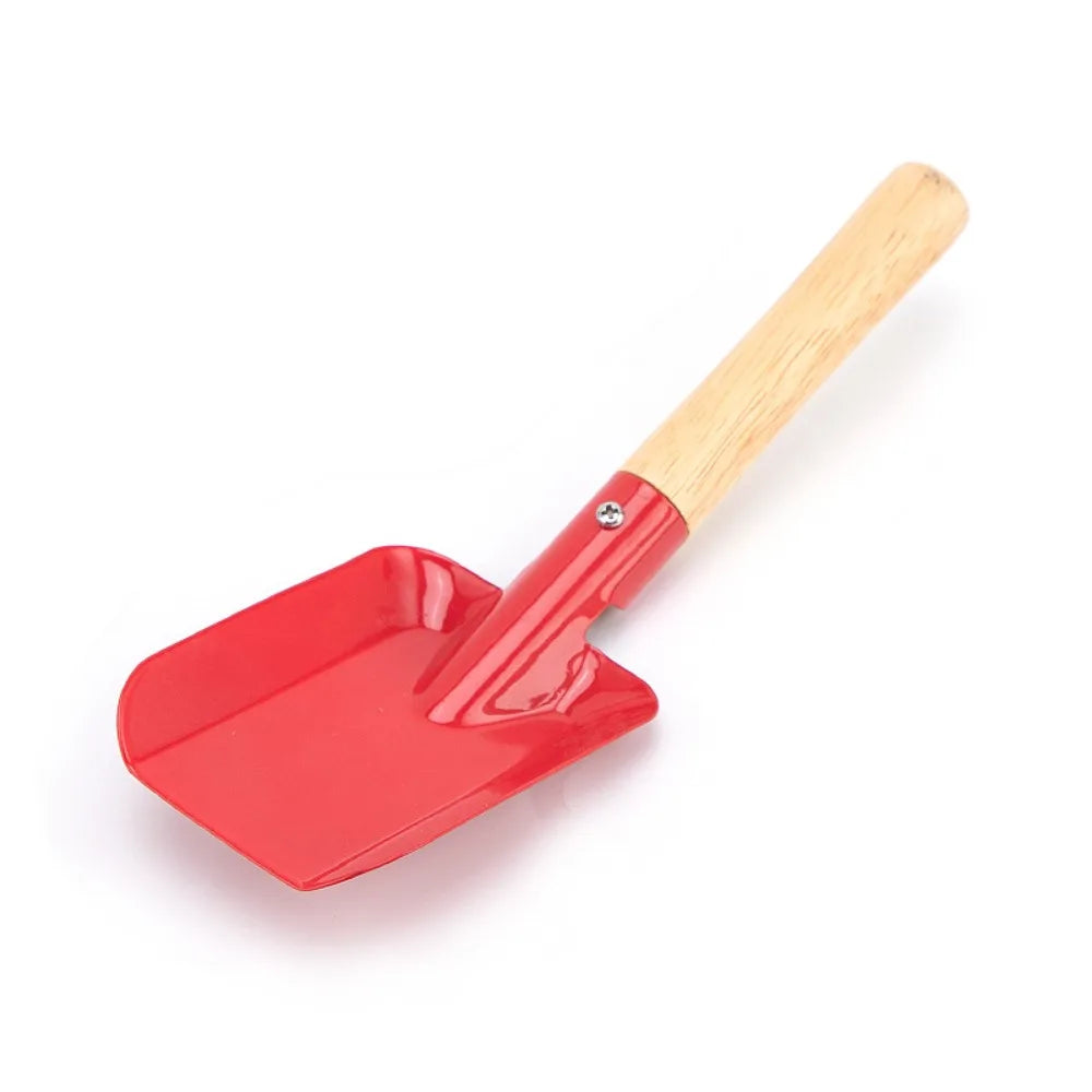 Kids Candy Color Garden Tools Mini Metal Trowel with Wooden Handle Gardening Tools Trowel Rake Shovel for Children