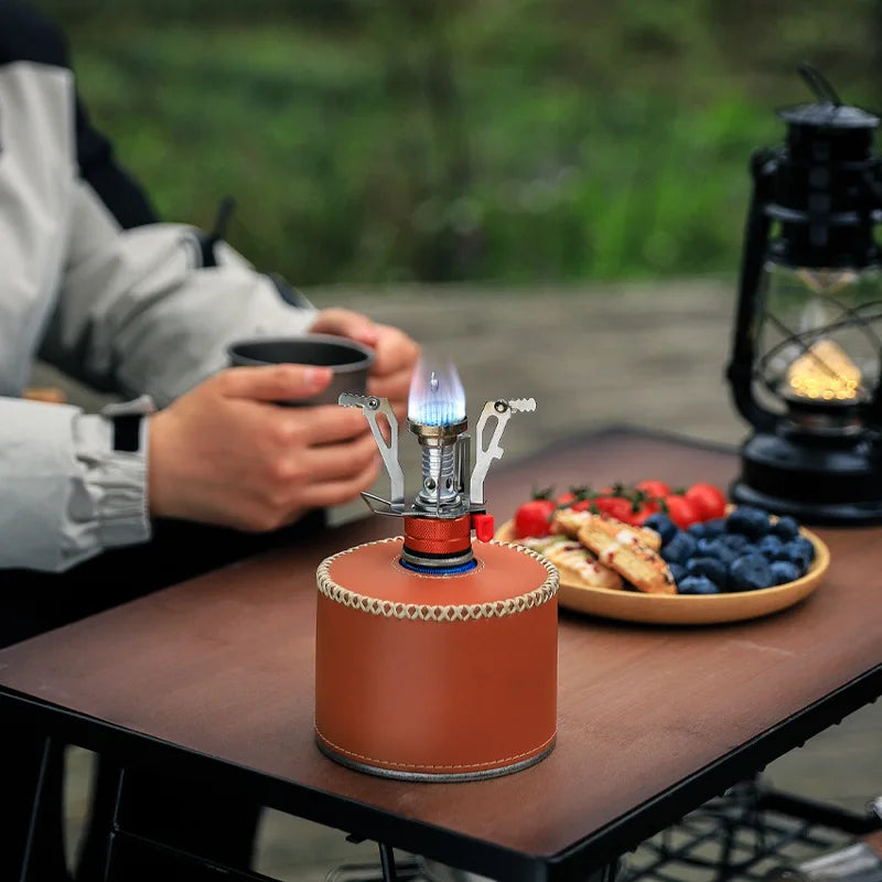 Portable Outdoor Mini Portable Folding Stove Gas Heater Camping Burner Picnic Cooker BBQ Heating Foldable Furance Head