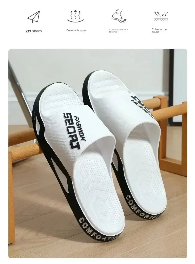 Men's Bathroom Non-slip Summer Fashion Flip-flops Women Couple Shoes Indoor Home Sandals Men's Slippers for Summer Outdoor Wear