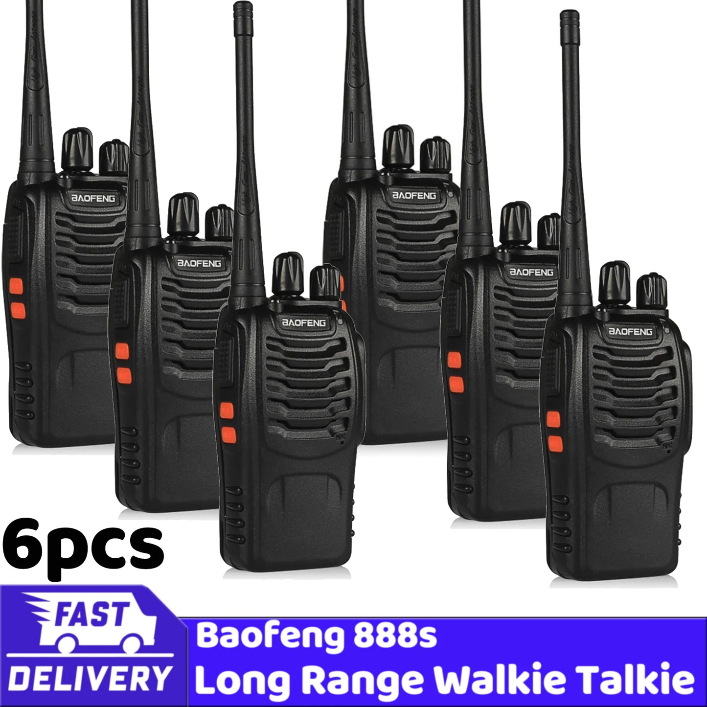 2Pcs  4PCS  6PCS  Baofeng BF-888S walkie talkie 888s UHF 400-470MHz Channel Portable two way radio 16 communication channels