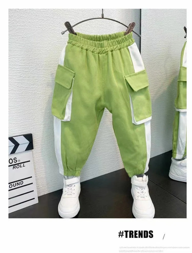 Boys Clothing Set Jacket Suit Spring and Autumn Clothing Children's Sportswear Set Boys' Baby Coat Pants Two-piece Set 2024 New