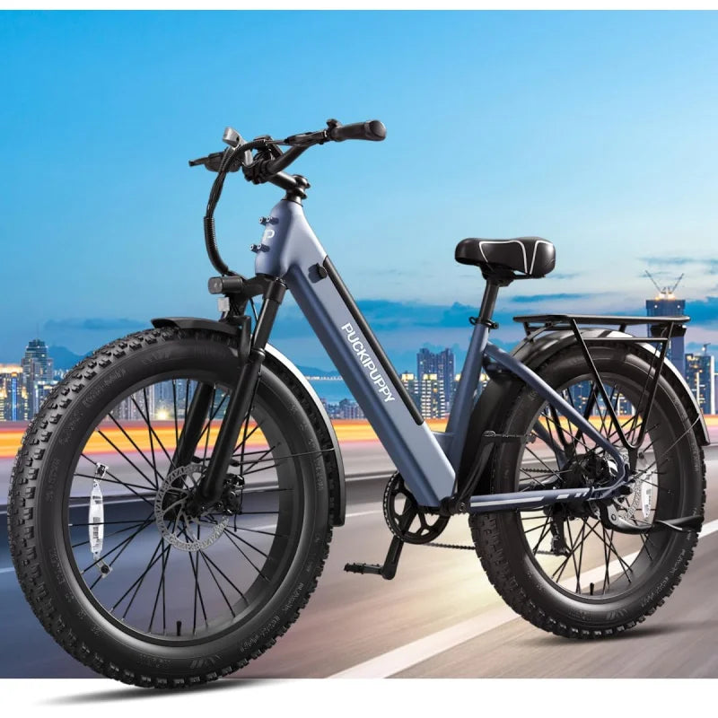 QAdults 960W Peak , 48V 15AH Removable Battery Electric Bicycle, 28MPH Commuter E-bike, 7 Speed, Up to 60 Miles