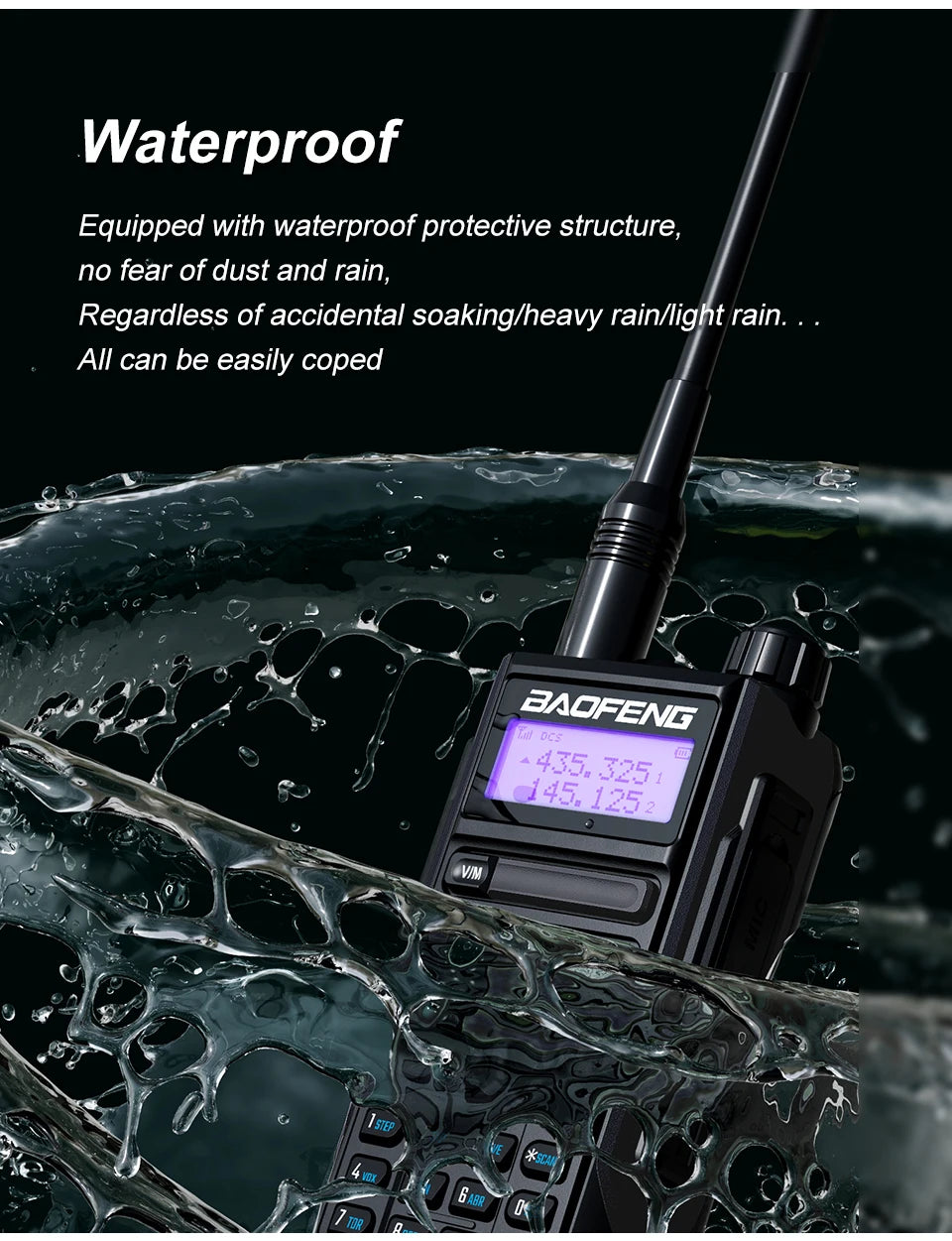 BaoFeng UV-16 PRO High Power Antenna Walkie Talkie With USB Charger Long Range Waterproof UV16 Transceiver Two Way Radio Type-C