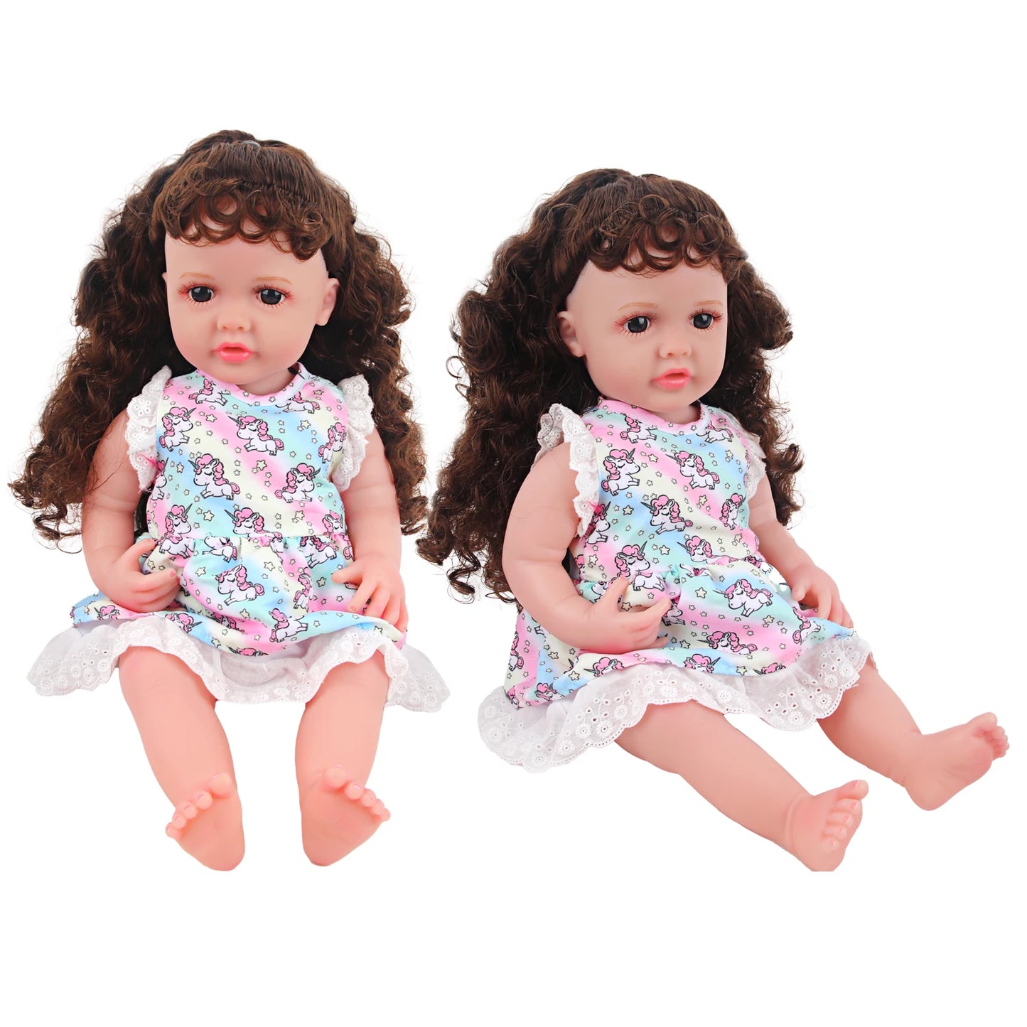 55CM 22 Inches Baby Reborn Girl Doll Full Body Soft Silicone Cute Newborn Dolls With Shoes,Clothes Girl's Best Gift Festival Toy