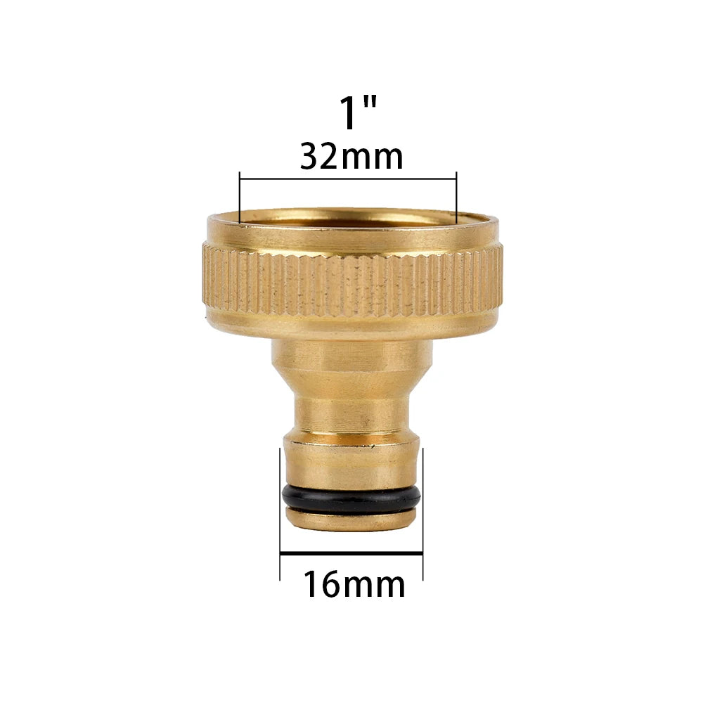 1/2'' 3/4'' 1'' Brass Tap Quick Connecter 16mm 20mm Copper Hose Coupling Adapter Garden Tubing Repair Watering Gun Fittings Tool