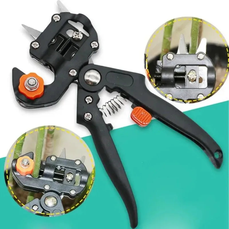 1pc 2 In 1 Garden Tools Multi-Function Grafting Machine Fruit Tree Grafting Knife Seedling Tools Pruning Grafting Pruner Kit