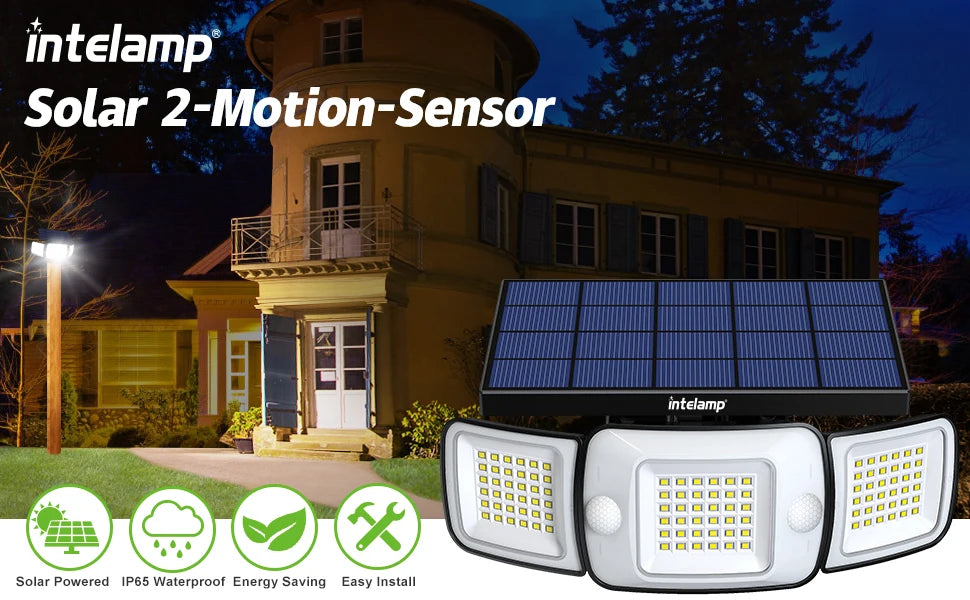 Solar light outdoor motion sensor Long life super bright wall light waterproof street lights, gardens, yards, roads, garages, st