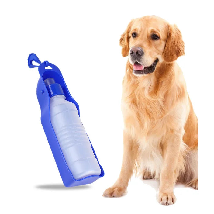 500ML Dog Water Bottle Folding Drinker Plastic Portable Water Bottle Pets Outdoor Travel Drinking Water Feeder Bowl for Dogs