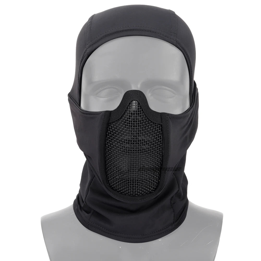 Tactical Headgear Mask Airsoft Paintball CS Steel Mesh Full Face Balaclava Masks Wargame  Cycling Soft Face Shield