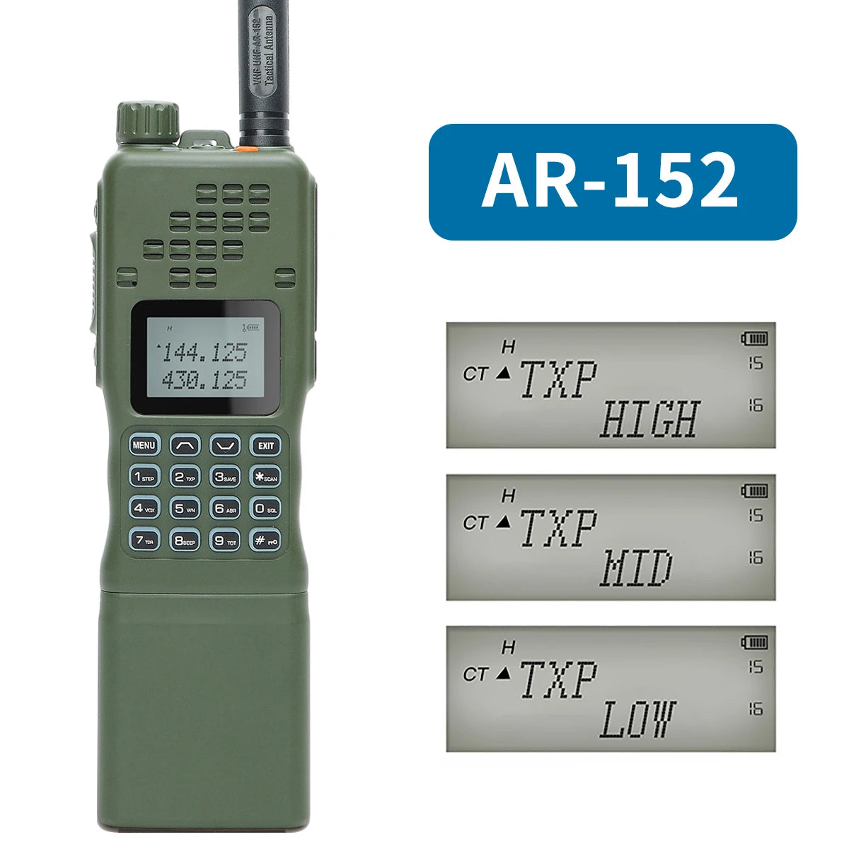 Baofeng AR 152 High Power CS Tactical Game Walkie Talkie Long Range Upgraded UV 5R Portable Two Way Radio for Ourdoor Activities