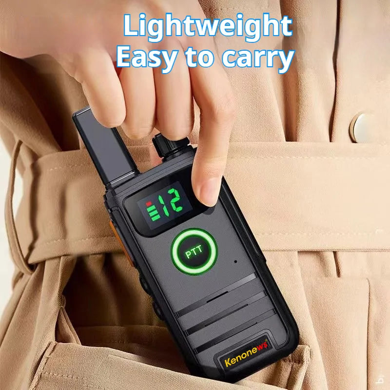 2024 Portable Walkie Talkie Rechargeable  Long Range Two Way Ham Radio Amateur Coumunicator for Outdoor Climbing Hunting Trip