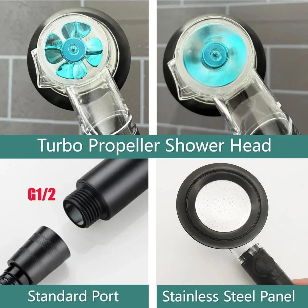 New 3 Modes Shower Head High Pressure Showerhead Portable Filter Rainfall Faucet Tap Bathroom Bath Home Innovative Accessories