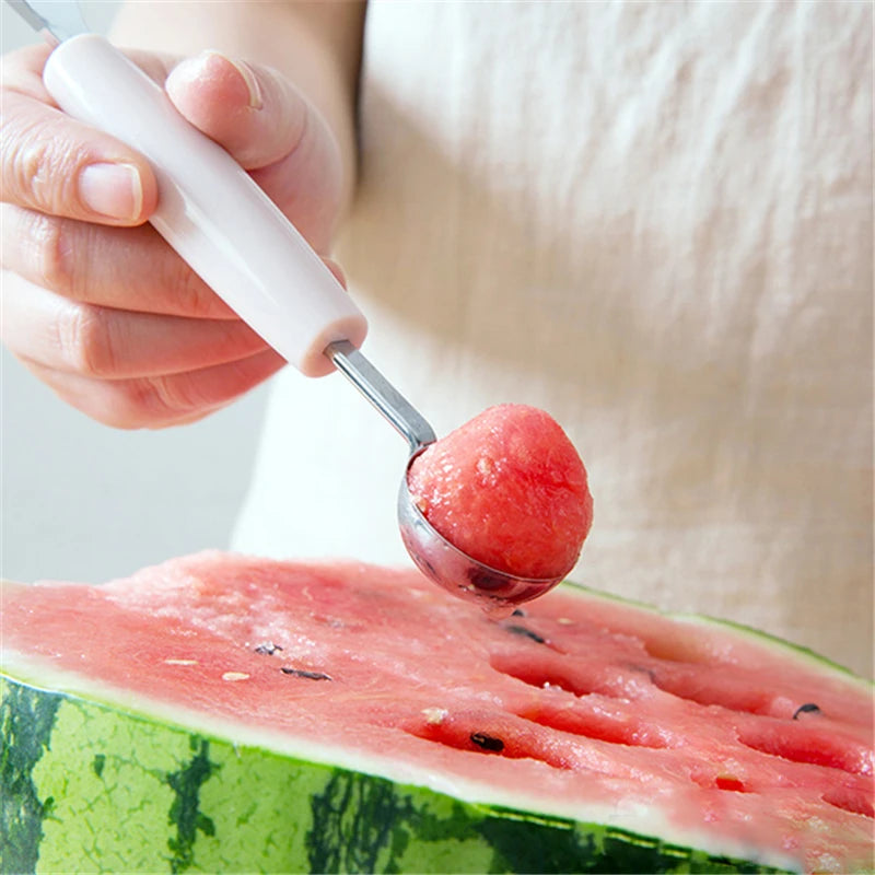 Multi Function Fruit Carving Knife Watermelon Baller Ice Cream Dig Ball Scoop Spoon Baller Kitchen DIY Cold Dishes Tools Gadgets