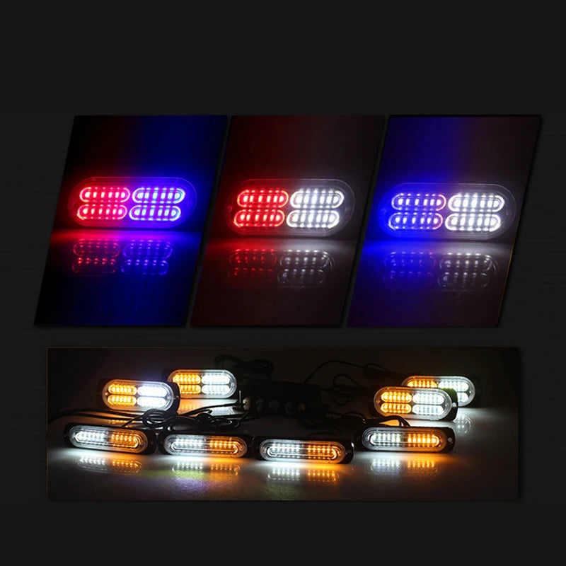 288 SMD 16in1 LED Strobe Warning Light Cheap Strobe Grille Flashing Lightbar Truck Car Beacon Lamp Amber Traffic Car Light