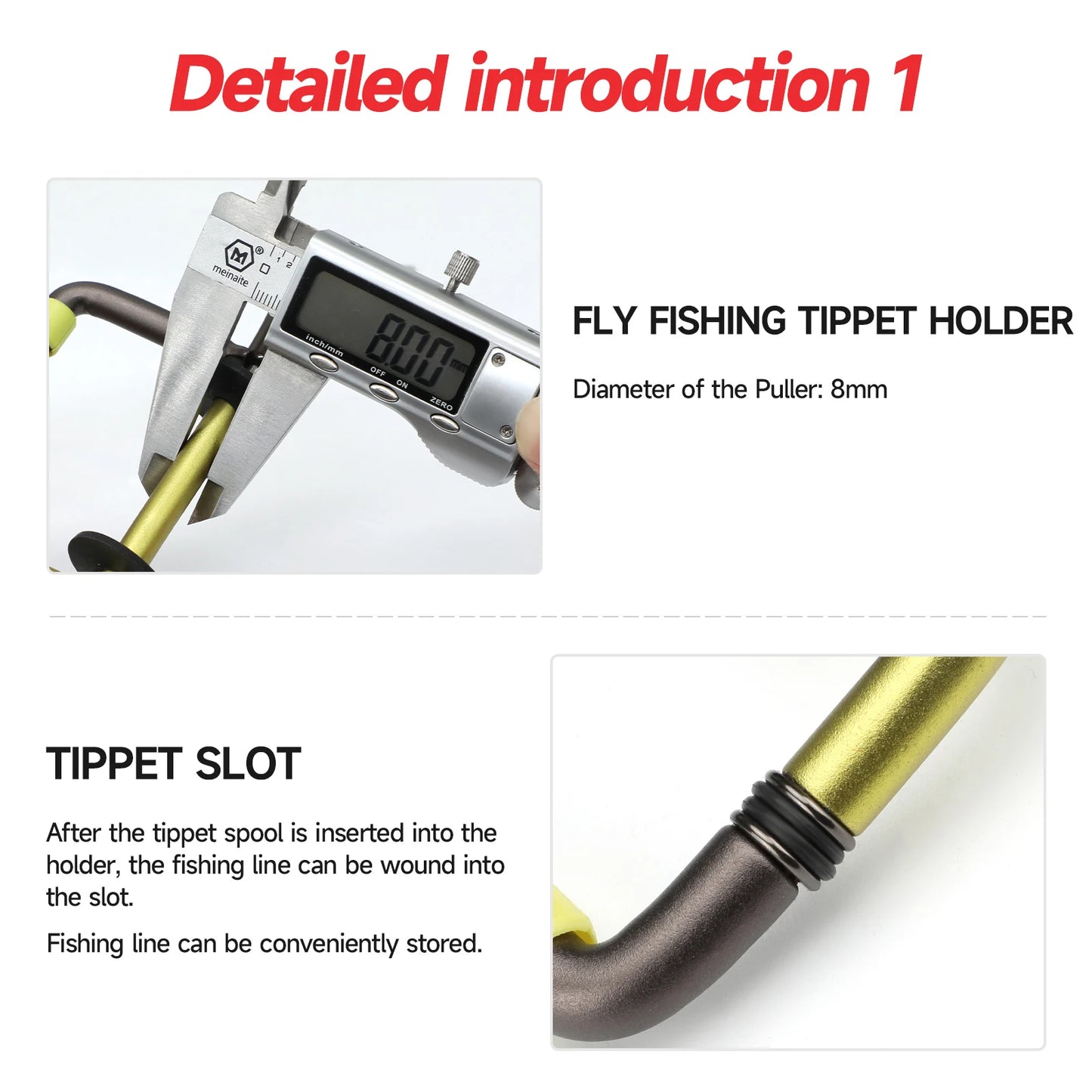 SANLIKE Fly Fishing Tippet Head Gate Dry Fly Fishing Holder Spool Gear for Fly Line Leader Organizer Attach to Fishing Vest