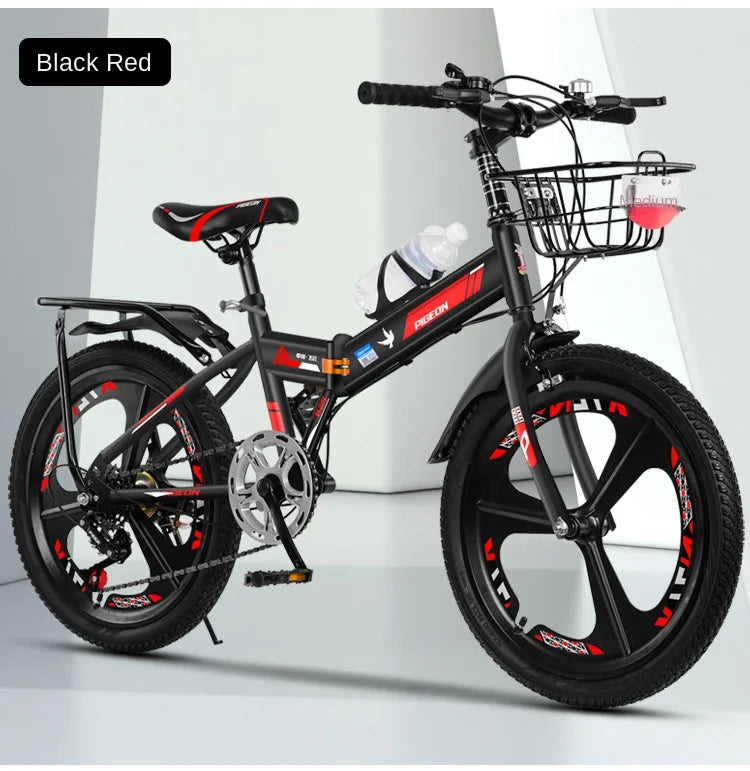 FJ Classic And Exquisite Children's Bicycles Mountain Bikes 6-18 Year Old Folding Variable Speed Single Speed Children's Bicycle