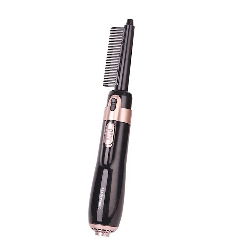 Portable electric hot air comb 4-in-1 hot air comb one-step hair dryer and curling iron fast straightener Hot air comb