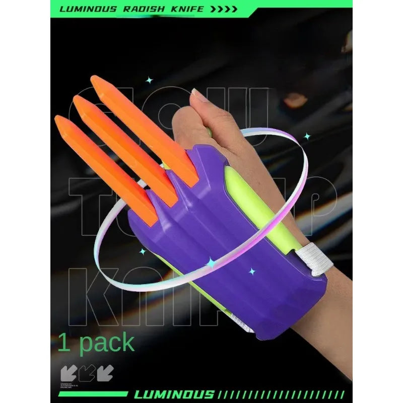 Hot toys 1piece Marvel Anime X-Men noctilucent Wolverine weapon Carrot claw Scalable originality luminescence prop Boys girl toy