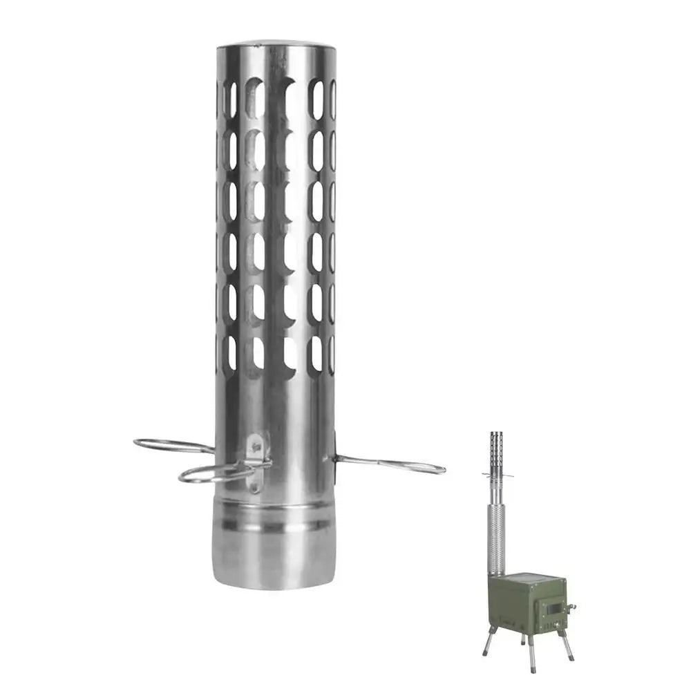 Outdoor Camping Stove Chimney Pipe Anti-scalding Vent Stainless Steel Tent Pipe Spark Arrestor Camping Stove Chimney Accessories